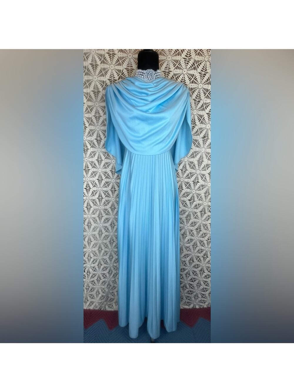 Grecian Draped Cowl Neck Maxi Dress